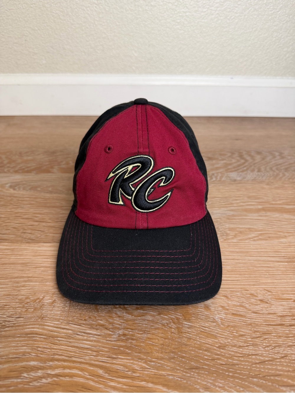 New Era Sacramento River Cats Embroidered Red Black Cap Hat, Sz Youth